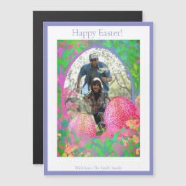 Tarjeta Magnética de Caza de Huevo de Pascua Azul