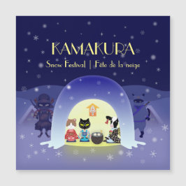 Tarjeta magnética de celebración de nieve de Edo-N