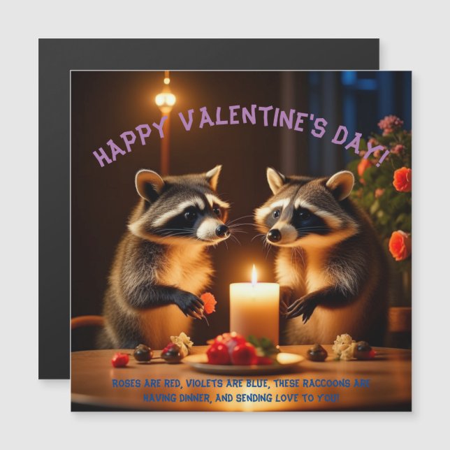 Tarjeta magnética de cena con luz de velas el día  (Anverso/Reverso)