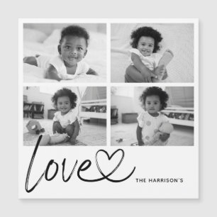 Tarjeta Magnética de Colaje de Fotos de Amor con L