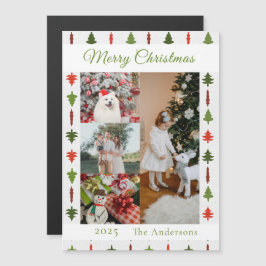 Tarjeta magnética de colaje de fotos de árbol de N