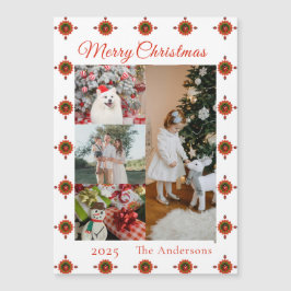 Tarjeta magnética de collage fotográfico de Navida