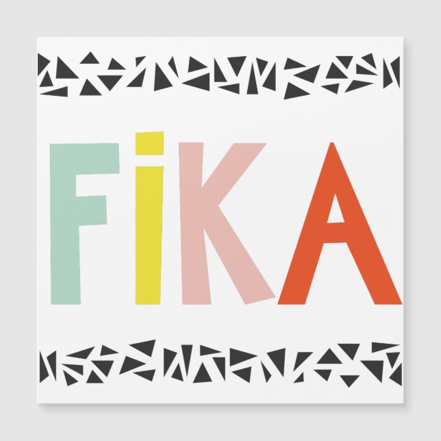 Tarjeta magnética de colores de Fika (Anverso)