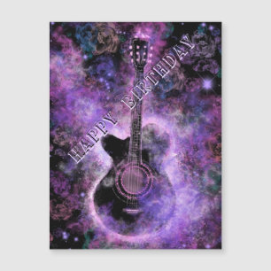 Tarjeta magnética de cumpleaños de música rock con