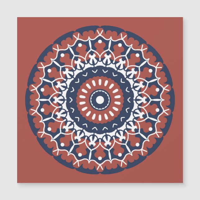 Tarjeta magnética de diseño de Mandala (Anverso)