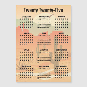 Tarjeta magnética de diseño de paisajes de Desert 