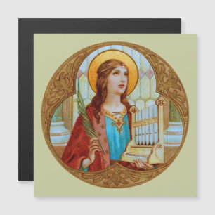 Tarjeta Magnética de Felicitación Santa Cecilia de