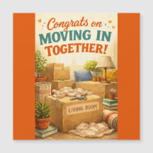 Tarjeta magnética de felicitaciones por nueva casa