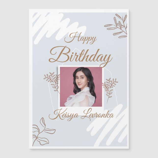 Tarjeta magnética de feliz cumpleaños (Anverso)