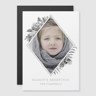 Tarjeta magnética de festividad festividad gris pl