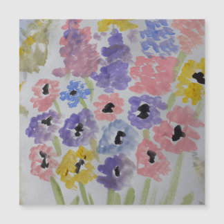 Tarjeta magnética de flores silvestres de verano