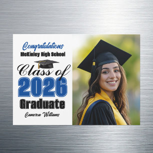 Tarjeta magnética de foto de graduación de la clas