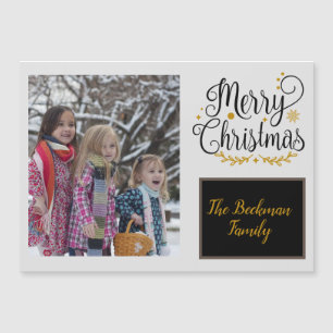Tarjeta magnética de fotos de Navidades modernos d