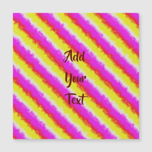 Tarjeta magnética de franjas de arco iris rosado a