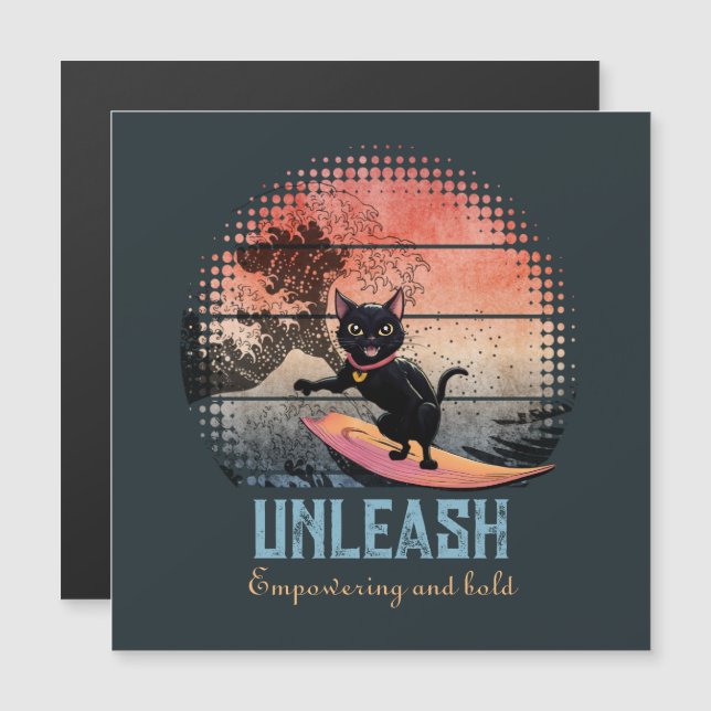 Tarjeta magnética de Gato de ondulación por onda d (Anverso/Reverso)