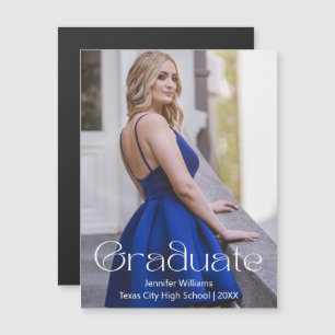 tarjeta magnética de graduación de foto elegante s