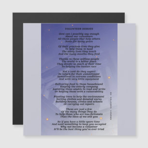 Tarjeta magnética de héroes voluntarios