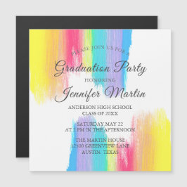 Tarjeta magnética de invitación para fiesta de gra