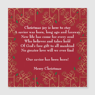 Tarjeta magnética de la alegría de los Navidades