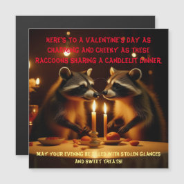 Tarjeta magnética de la cena a la luz de las velas