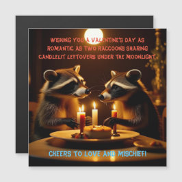Tarjeta magnética de la cena a la luz de las velas