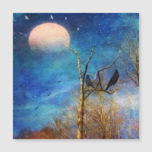 Tarjeta magnética de la escena del bosque capricho