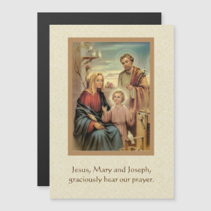 Tarjeta magnética de la familia del rezo santo de