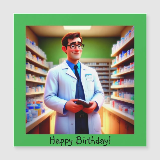 Tarjeta magnética de la farmacia feliz (Anverso)