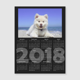 Tarjeta magnética de la foto del calendario del