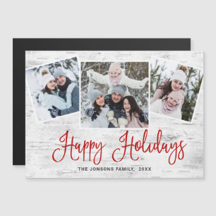 Tarjeta magnética de la foto Rústica Birch Bark 3