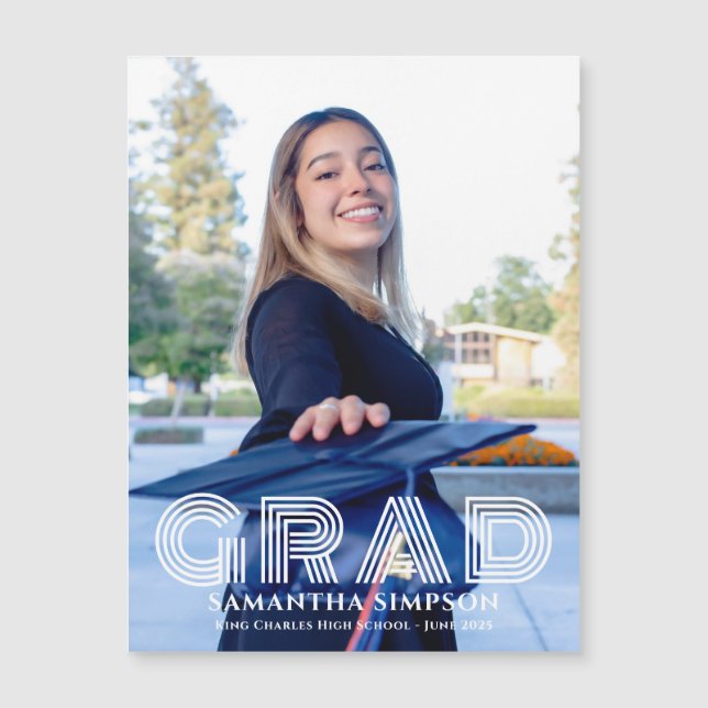 Tarjeta magnética de la Invitación de graduación d (Anverso)