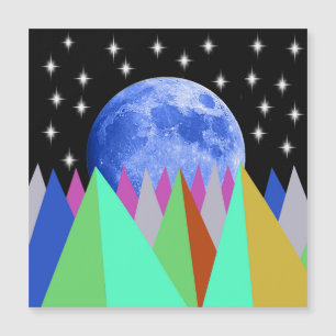Tarjeta magnética de la luna azul
