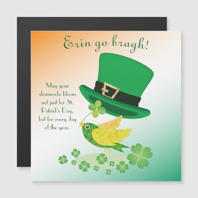 Tarjeta magnética de la luz de la suerte del zapat (Anverso/Reverso)