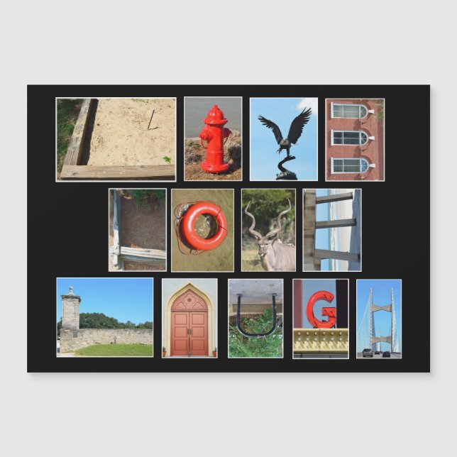 Tarjeta magnética de las letras de imágenes de LOV (Anverso)