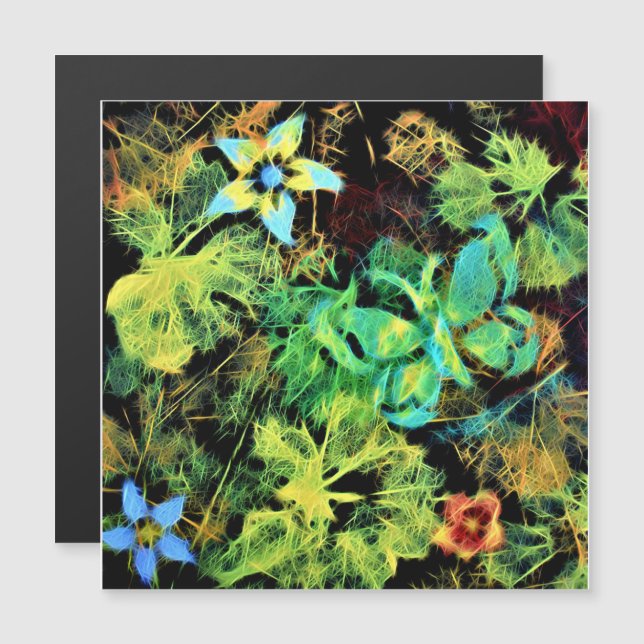 Tarjeta magnética de mariposa y flor Rodilius (Anverso/Reverso)