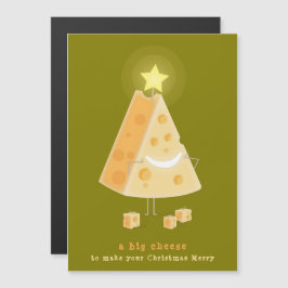 Tarjeta magnética de Navidad del gran queso