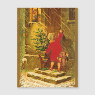 Tarjeta magnética de Navidad húngara de 1896