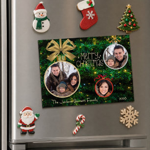 Tarjeta magnética de Navidad recuerdo de fotos fam