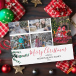 Tarjeta magnética de Navidades de collage de famil<br><div class="desc">Crea tu propio collage de fotos familiares,  bayas acuáticas,  tarjeta magnética de Feliz Navidad. Envíe sus deseos a sus amigos y Navidades de familia con esta tarjeta de Navidades muy personal. Puedes añadir tus propias fotos,  tu texto y nombres.</div>