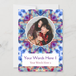 Tarjeta magnética de Navidades personalizado Blue