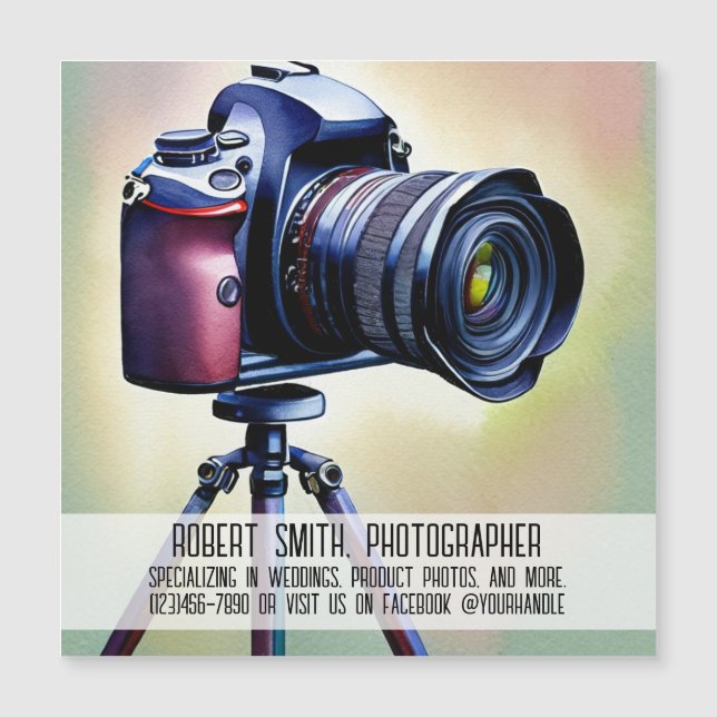 Tarjeta magnética de negocios de fotografía (Anverso)