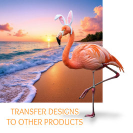 Tarjeta Magnética de Orejas de Conejo Flamingo