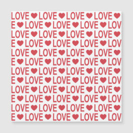 Tarjeta Magnética de Patrón de Amor Rojo