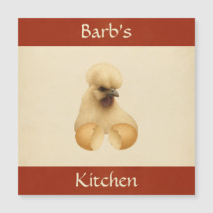 Tarjeta magnética de pollo de Silkie Hen Refrigera