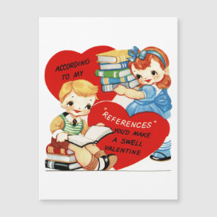 Tarjeta magnética de San Valentín retro