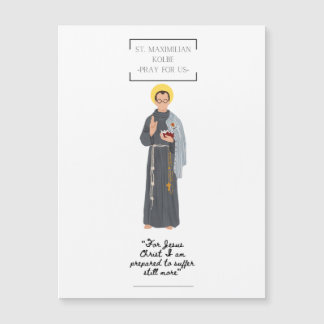 Tarjeta magnética de St. Maximiliam Kolbe