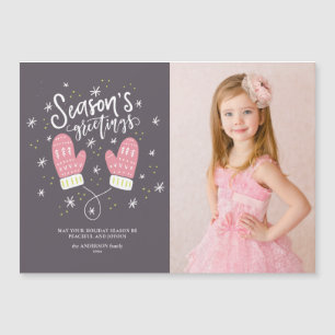 Tarjeta magnética de vacaciones Hygge Mittens Navi