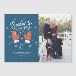 Tarjeta magnética de vacaciones Hygge Mittens Navi