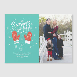 Tarjeta magnética de vacaciones Hygge Mittens Navi