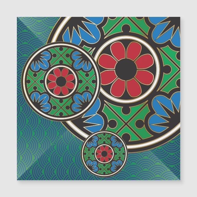 Tarjeta magnética de vacaciones Mah Jongg (Anverso)